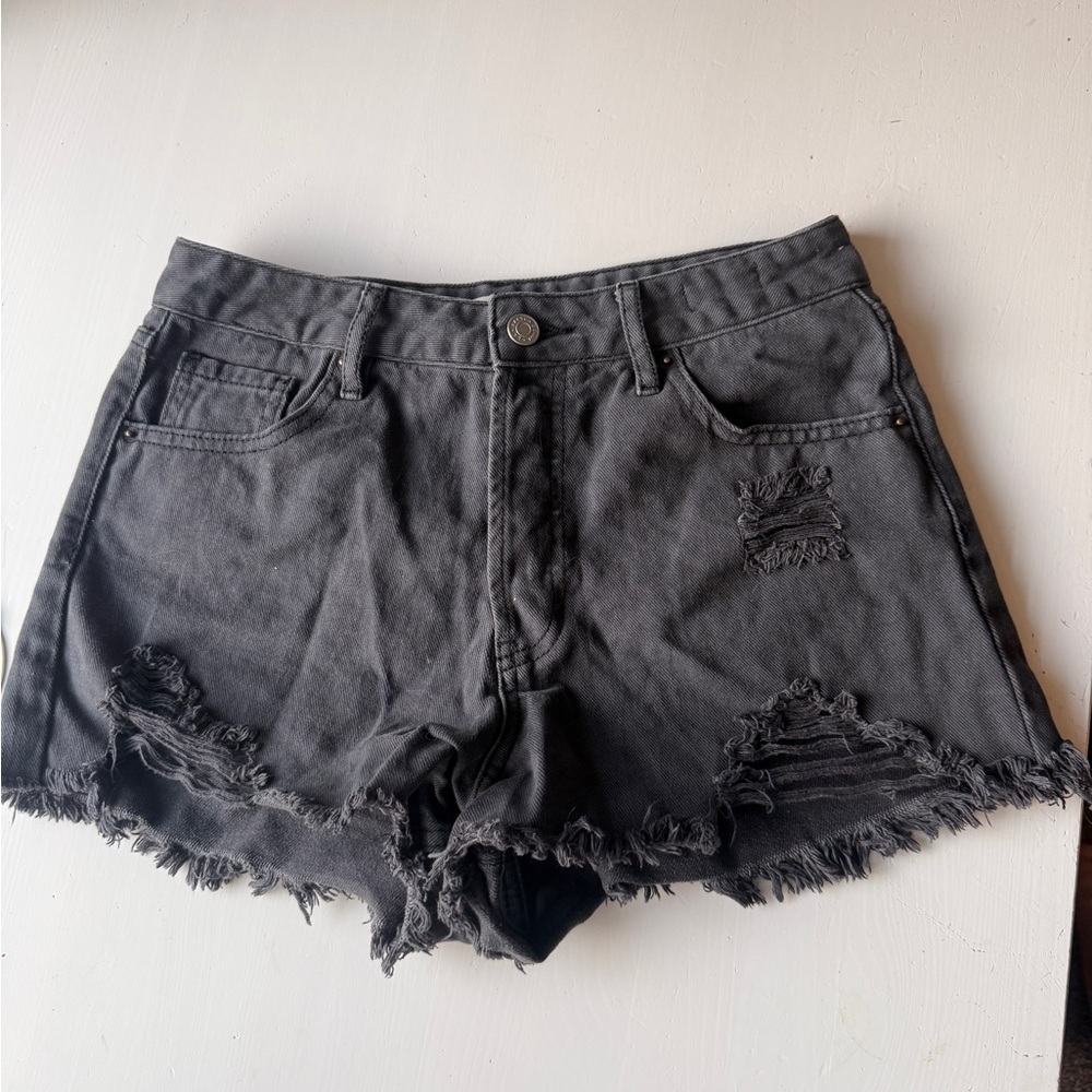 Pacsun women’s black high rise festival shorts 27